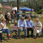 Dignataries ready for the tree dedication.